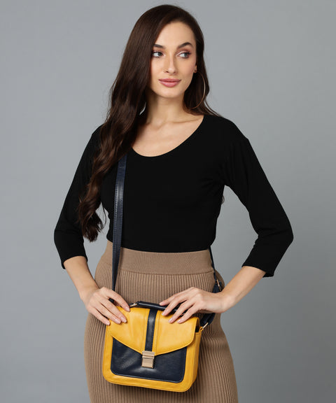 Elegant Yellow Rachel Purse For Women.