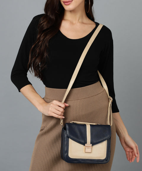 Elegant Navy Blue Rachel Mobile Sling Bag for women