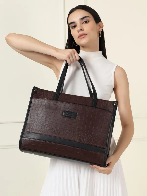 Madona Work Tote Bag- Classic Mocha Beige