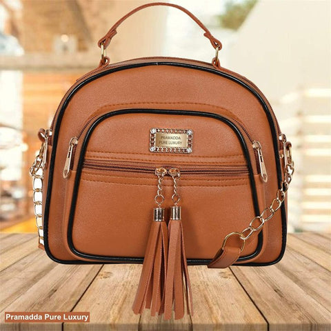 Elegant Chocolate Brown Dorry crossbody Sling Bag For Women
