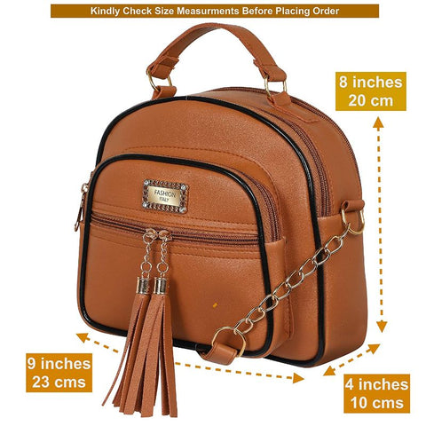 Elegant Chocolate Brown Dorry crossbody Sling Bag For Women