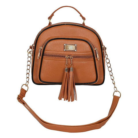 Elegant Chocolate Brown Dorry crossbody Sling Bag For Women