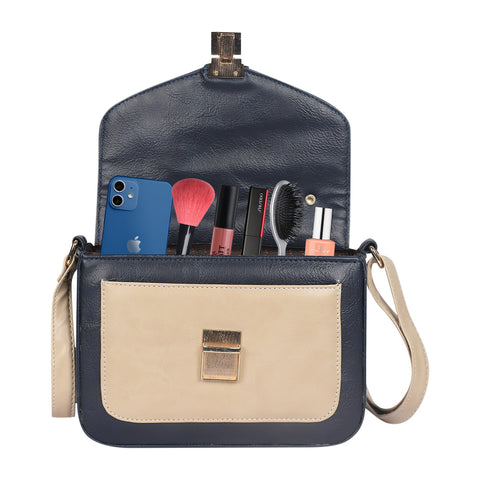 Elegant Navy Blue Rachel Mobile Sling Bag for women