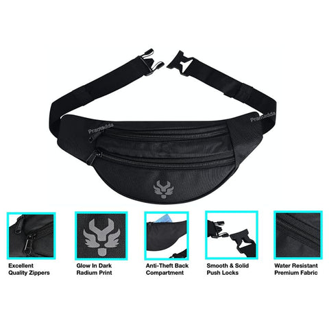 Pramadda Pure Luxury Unisex Fanny Bag Pack | Travel, Hiking Waist Bag