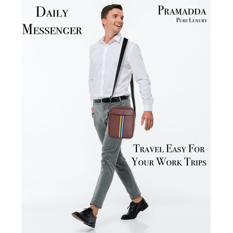 Chocolate Brown Tourister Sling Bag | Tograin Vegan Leather