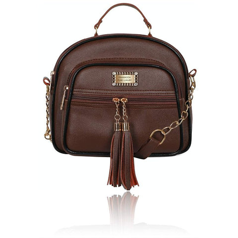 Elegant Chocolate Brown Dorry crossbody Sling Bag For Women