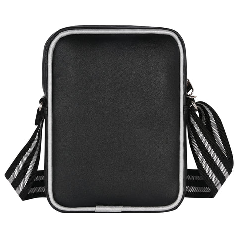 Pramadda Pure Luxury Paris Vegan Leather Sling Bag For Men Women | Side Crossbody Travel Bag | Top Grain Vegan Leather Supreme Quality Tourister Bag. ( Classic Black )
