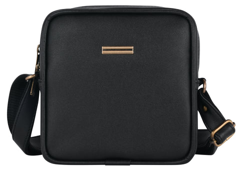 Classic Black Square Mobile Sling for men and women side Crossbody bag