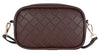 Mocha Brown Check Emboss Crossbody Sling Cum waist Bag for Women