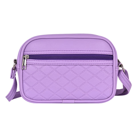 Gorgeous Lilac Check Emboss crossbody Sling bag for women