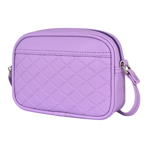 Gorgeous Lilac Check Emboss crossbody Sling bag for women