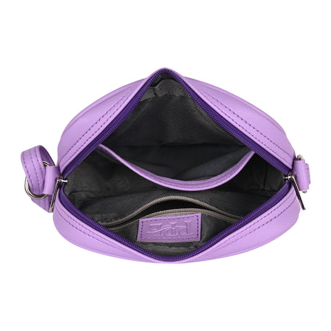 Gorgeous Lilac Check Emboss crossbody Sling bag for women