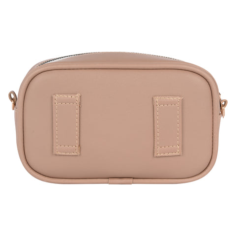 Classic Beige Flower Crossbody Sling Bag Cum Waist Bag For Women