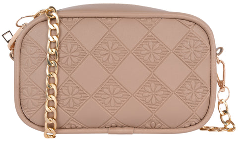 Stylish Beautiful Flower Emboss Crossbody Sling Bag For Women