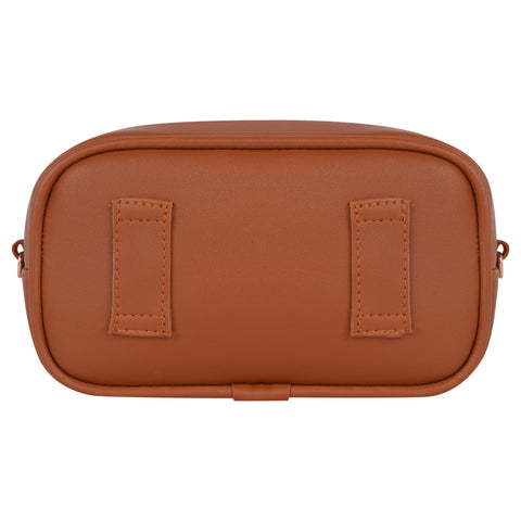 Classic Beige Flower Crossbody Sling Bag Cum Waist Bag For Women