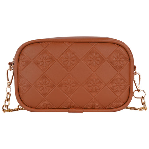Stylish Beautiful Flower Emboss Crossbody Sling Bag For Women