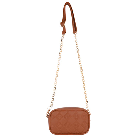 Stylish Beautiful Flower Emboss Crossbody Sling Bag For Women