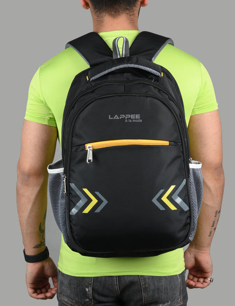 Lappee Air Black Casual Laptop Backpack With Rain Cover For Men and Women | Backpacks for School College Office.