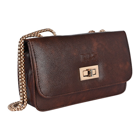 Stylish Mocha Brown Phuket Mobile sling bag for women side shoulder purse