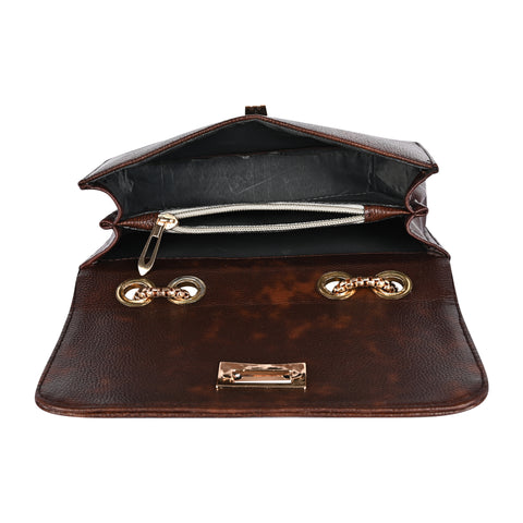 Stylish Mocha Brown Phuket Mobile sling bag for women side shoulder purse