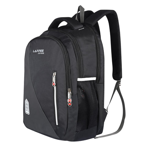 Lappee Black Meta Pro Casual Laptop Backpack With Rain Cover For Men And Women | Backpacks For School College Office.