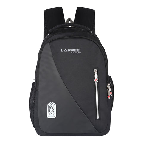 Lappee Black Meta Pro Casual Laptop Backpack With Rain Cover For Men And Women | Backpacks For School College Office.