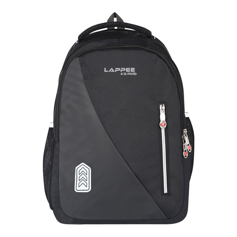 Lappee Black Meta Pro Casual Laptop Backpack With Rain Cover For Men And Women | Backpacks For School College Office.