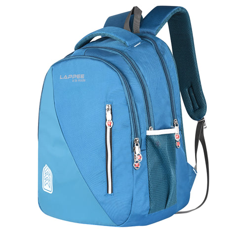 Lappee Airport Blue Meta Pro Casual Laptop Backpack With Rain Cover For Men And Women | Backpacks For School College Office.