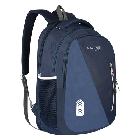 Lappee Blue Meta Pro Casual Laptop Backpack With Rain Cover For Men And Women | Backpacks For School College Office.