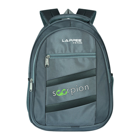 Lappee Grey Scorpion Casual Laptop Backpack With Rain Cover For Men And Women | Backpacks For School College Office.