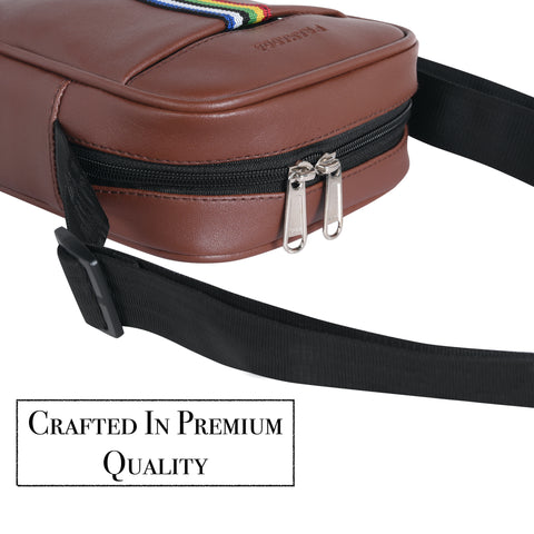 Chocolate Brown Tourister Sling Bag | Tograin Vegan Leather