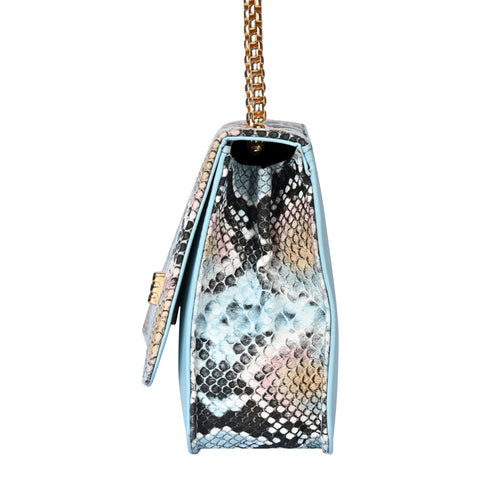Elegant Blue Snake Sling for women side shoulder chain purse
