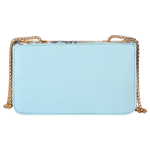 Elegant Blue Snake Sling for women side shoulder chain purse