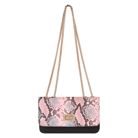 Stylish Peach Snake Sling for women side shoulder chain