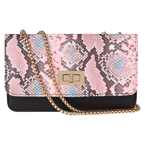 Stylish Peach Snake Sling for women side shoulder chain