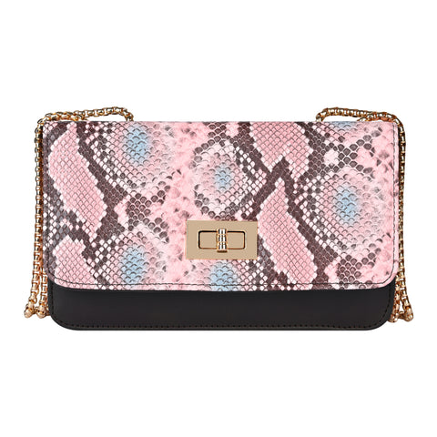 Stylish Peach Snake Sling for women side shoulder chain