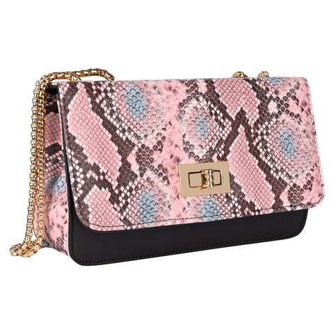 Stylish Peach Snake Sling for women side shoulder chain