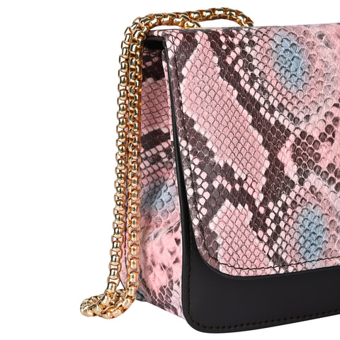 Stylish Peach Snake Sling for women side shoulder chain