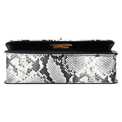 Classic Black Snake Sling for women side shoulder chain purse