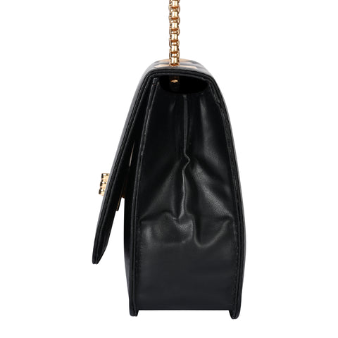 Elegant Black Ibiza Sling bag for women Side Shoulder Chain purse.