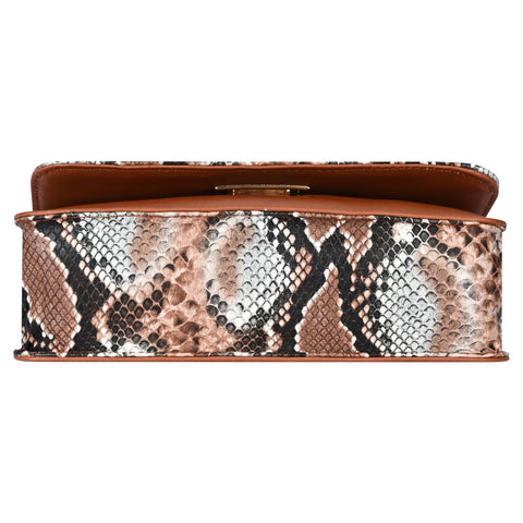 Royal Tan Snake Sling for women side shoulder chain purse