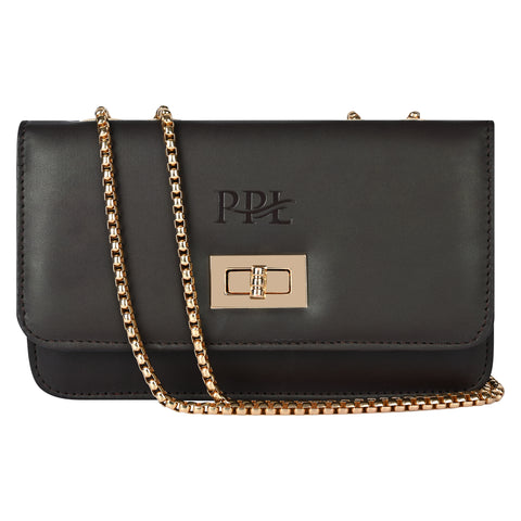 Stylish Mocha Brown Ibiza Sling bag for women Side Shoulder Chain purse.