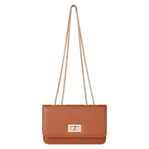 Royal Tan Ibiza Sling bag for women Side Shoulder Chain purse.