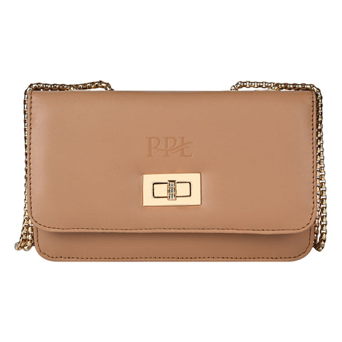 Classic Beige Ibiza Sling bag for women Side Shoulder Chain purse.