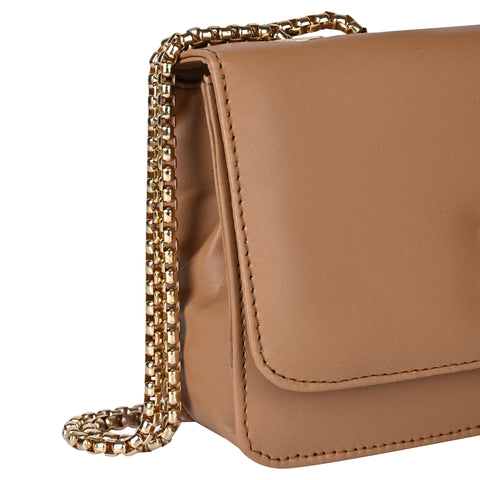 Classic Beige Ibiza Sling bag for women Side Shoulder Chain purse.