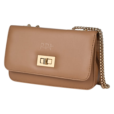 Classic Beige Ibiza Sling bag for women Side Shoulder Chain purse.