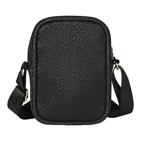 Elegant Black Gold Label Sling bag for Men