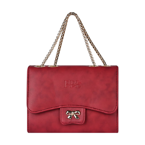Pretty Cherry Maroon Emily Side Shoulder Sling Bag