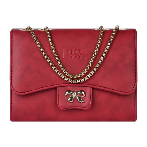 Pretty Cherry Maroon Emily Side Shoulder Sling Bag
