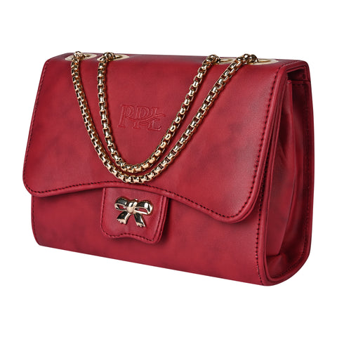 Pretty Cherry Maroon Emily Side Shoulder Sling Bag